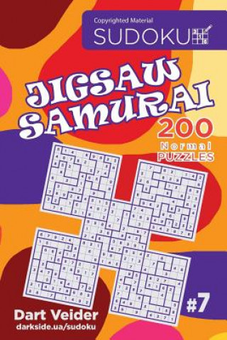 Kniha Sudoku Jigsaw Samurai - 200 Normal Puzzles 9x9 (Volume 7) Dart Veider