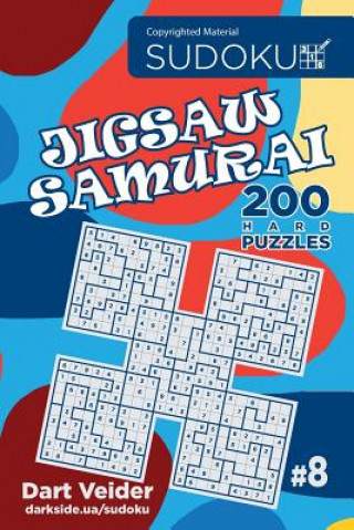 Книга Sudoku Jigsaw Samurai - 200 Hard Puzzles 9x9 (Volume 8) Dart Veider