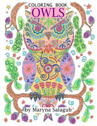 Libro Owls coloring book Maryna Salagub