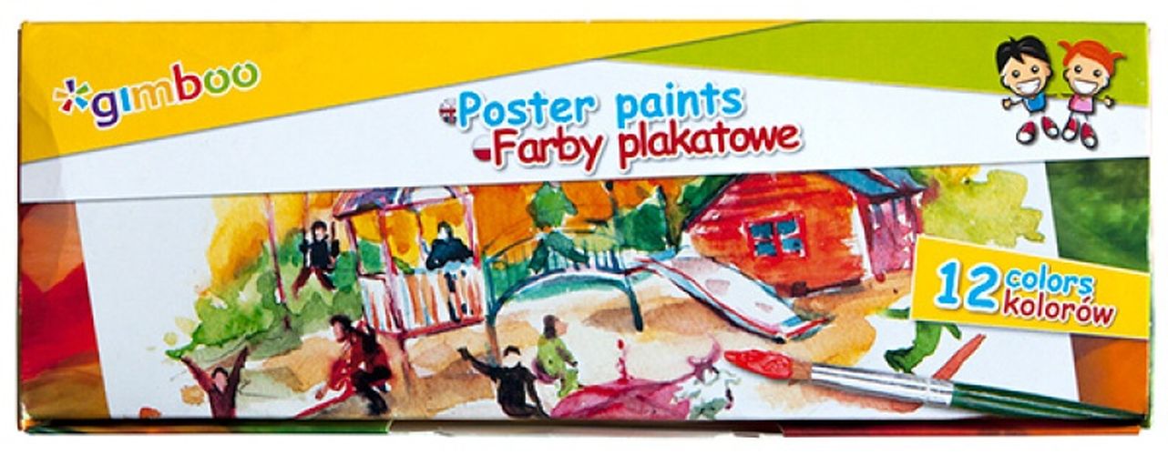 Papírenské zboží Farby plakatowe Gimboo 12x20ml 