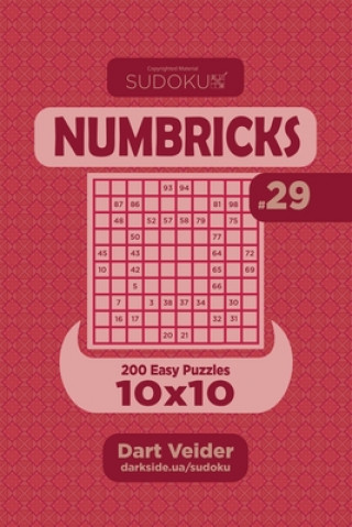 Książka Sudoku Numbricks - 200 Easy Puzzles 10x10 (Volume 29) Dart Veider