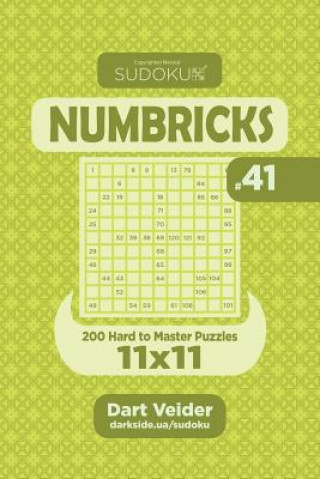 Kniha Sudoku Numbricks - 200 Hard to Master Puzzles 11x11 (Volume 41) Dart Veider