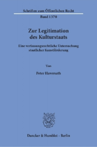 Kniha Zur Legitimation des Kulturstaats. Peter Haversath