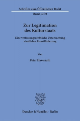 Buch Zur Legitimation des Kulturstaats. Peter Haversath