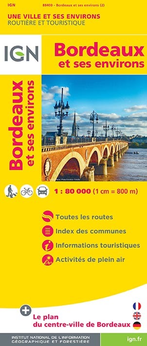 Nyomtatványok Bordeaux et ses environs - plan de ville 1:80 000 