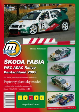 Artykuły papiernicze Škoda Fabia WRC ADAC Rallie Deutschland 2003/papírový model Michal Antonický