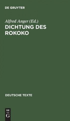 Книга Dichtung des Rokoko Alfred Anger