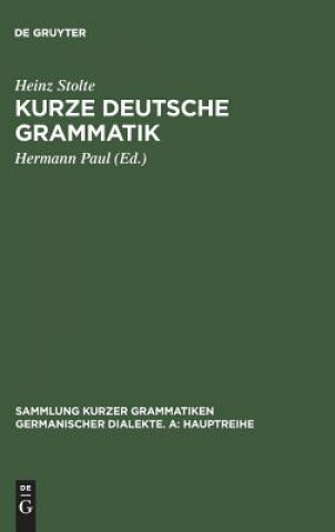 Carte Kurze deutsche Grammatik Heinz Stolte