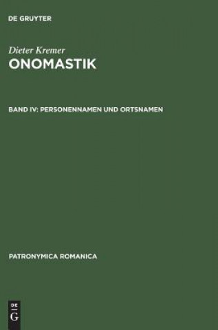 Carte Onomastik, Band IV, Personennamen und Ortsnamen Thorsten Andersson