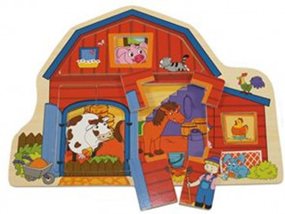 Game/Toy Dřevěné puzzle - Farma 