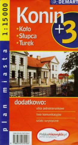 Carte Konin plus 3 plan miasta Praca Zbiorowa