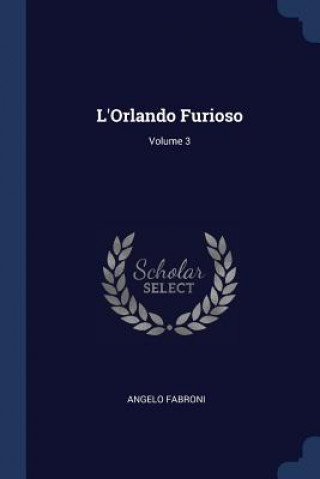 Carte L'ORLANDO FURIOSO; VOLUME 3 ANGELO FABRONI