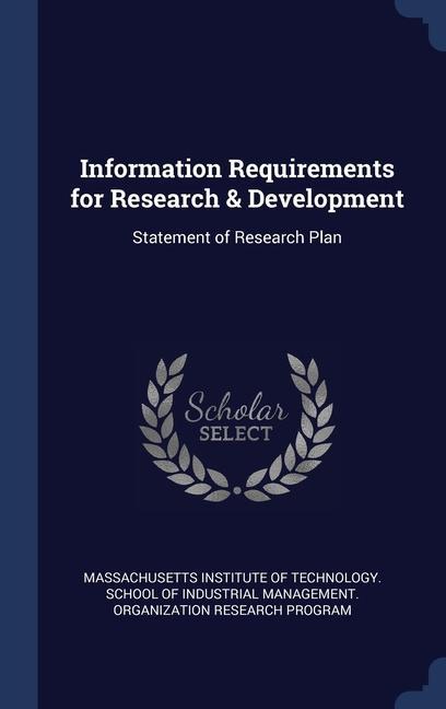 Carte INFORMATION REQUIREMENTS FOR RESEARCH & MASSACHUSETTS INSTIT