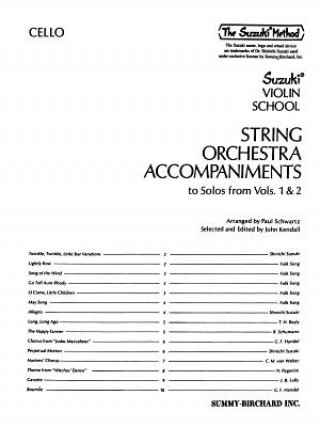 Książka String Orchestra Accompaniments to Solos from Volumes 1 & 2: Cello Paul Schwartz