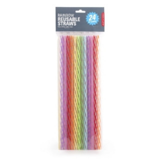 Joc / Jucărie Rainbow Reusable Straws S/24 11" 