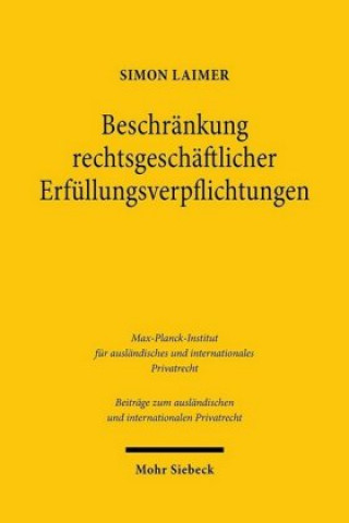 Buch Beschrankung rechtsgeschaftlicher Erfullungsverpflichtungen Simon Laimer