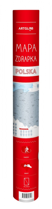 Tiskovina Polska mapa zdrapka 1:1 500 000 