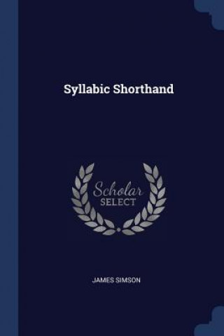 Carte SYLLABIC SHORTHAND JAMES SIMSON