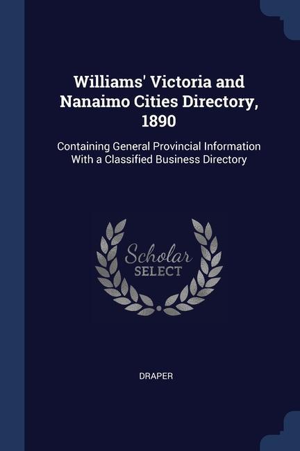 Carte WILLIAMS' VICTORIA AND NANAIMO CITIES DI DRAPER