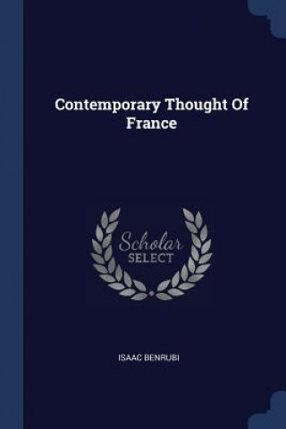Carte CONTEMPORARY THOUGHT OF FRANCE ISAAC BENRUBI