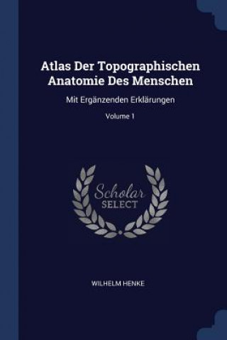 Carte ATLAS DER TOPOGRAPHISCHEN ANATOMIE DES M WILHELM HENKE