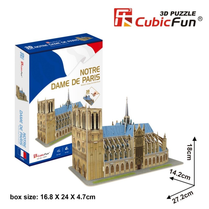 Gra/Zabawka Puzzle 3D Katedra Notre Dame 53 elementów 