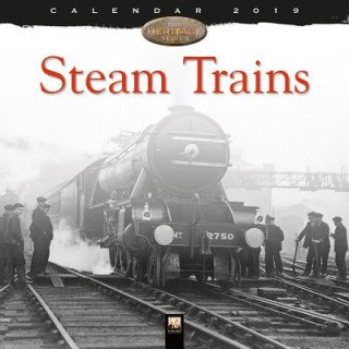 Kalendarz/Pamiętnik Steam Trains Heritage Wall Calendar 2019 (Art Calendar) 