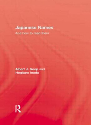 Buch Japanese Names & How To Read Hogitaro Inada