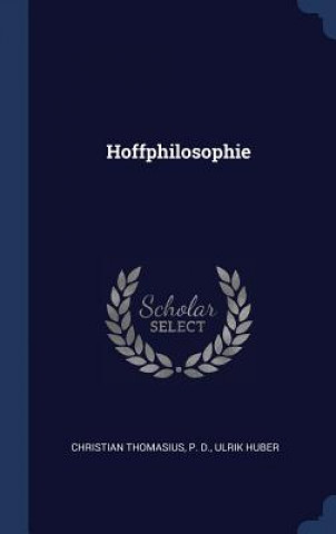 Boek HOFFPHILOSOPHIE CHRISTIAN THOMASIUS