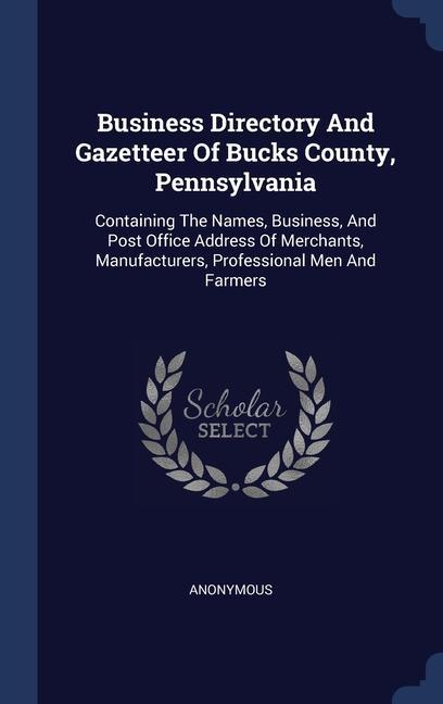 Carte BUSINESS DIRECTORY AND GAZETTEER OF BUCK 