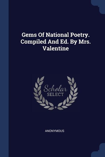 Carte GEMS OF NATIONAL POETRY. COMPILED AND ED 