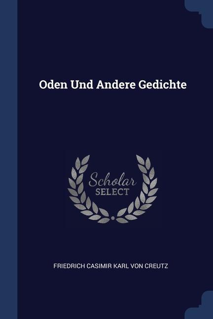 Book ODEN UND ANDERE GEDICHTE FRIEDRICH CASIMIR KA