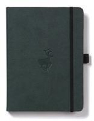 Book Dingbats A5+ Wildlife Green Deer Notebook - Plain 