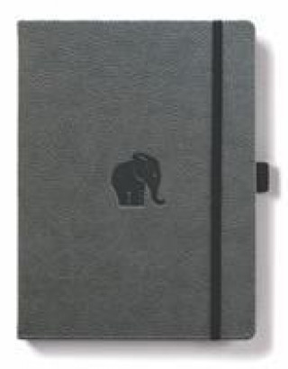 Book Dingbats A5+ Wildlife Grey Elephant Notebook - Plain 