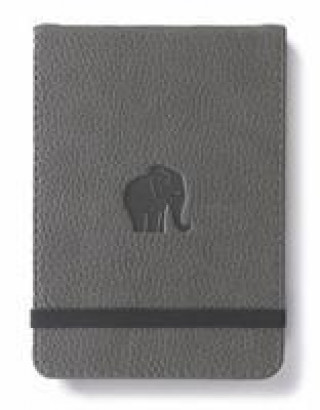 Book Dingbats A6+ Wildlife Grey Elephant Reporter Notebook - Dotted 