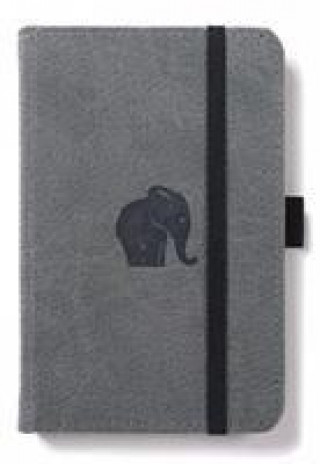 Book Dingbats A6 Pocket Wildlife Grey Elephant Notebook - Graphed 