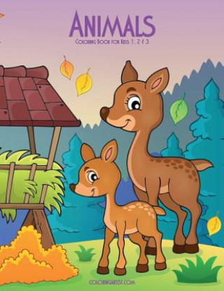 Kniha Animals Coloring Book for Kids 1, 2 & 3 Nick Snels