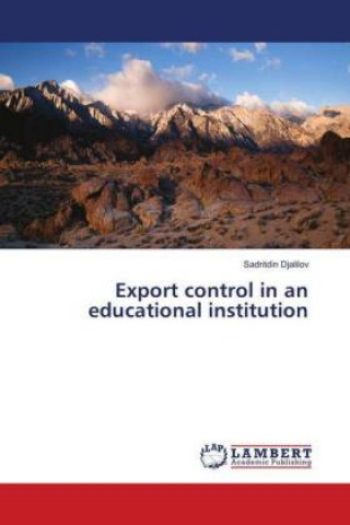 Kniha Export control in an educational institution Sadritdin Djalilov