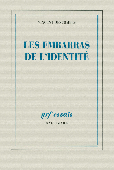 Book EMBARRAS DE L IDENTITE DESCOMBES