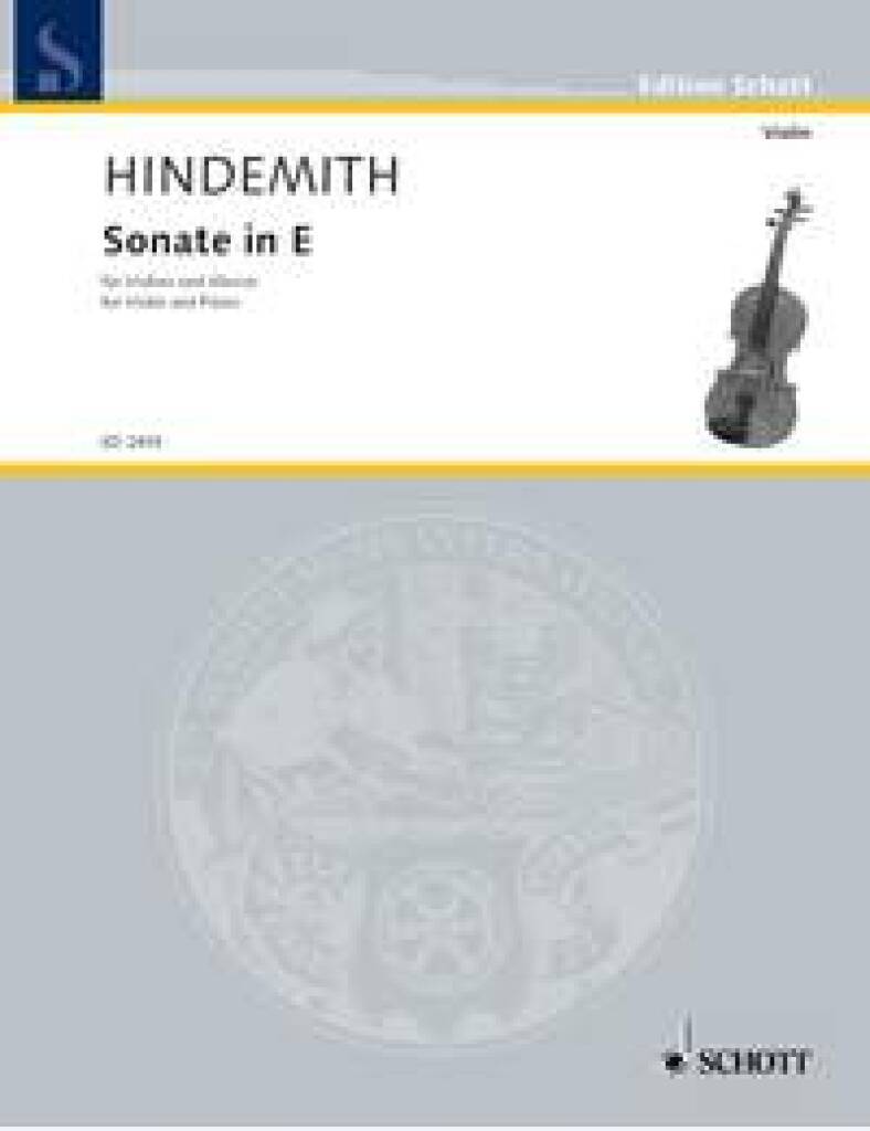 Knjiga Sonate in E PAUL HINDEMITH