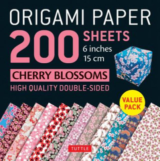 Carte Origami Paper 200 sheets Cherry Blossoms 6 inch (15 cm) Tuttle Publishing