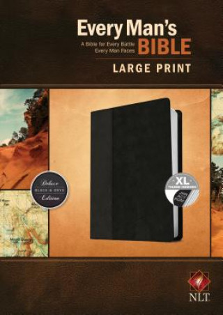 Carte NLT Every Man's Bible, Large Print, Black/Onyx, Indexed Stephen Arterburn