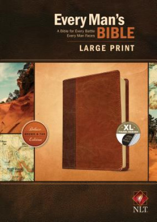 Carte NLT Every Man's Bible, Large Print, Brown/Tan, Indexed Stephen Arterburn