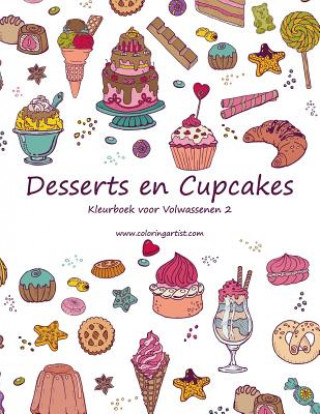 Carte Desserts en Cupcakes Kleurboek voor Volwassenen 2 Nick Snels