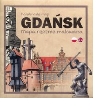 Livre Gdańsk Mapa ręcznie malowana 