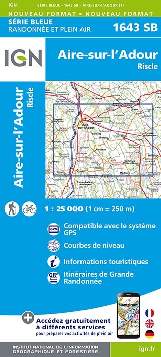 Nyomtatványok Aire sur l'Adour 1:25 000 