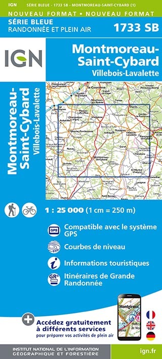 Nyomtatványok Montmoreau Cybard 1:25 000 
