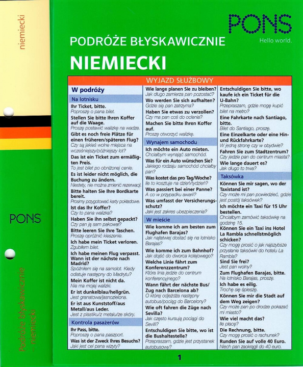 Kniha Niemiecki Podróże błyskawicznie 