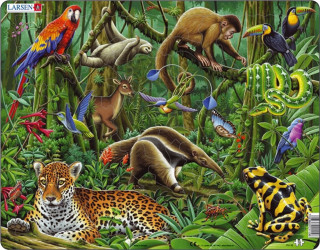 Game/Toy Puzzle MAXI - Deštný prales Jižní Ameriky/70 dílků 