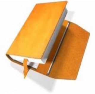 Papírszerek Obal na knihu kožený se záložkou Žlutý 